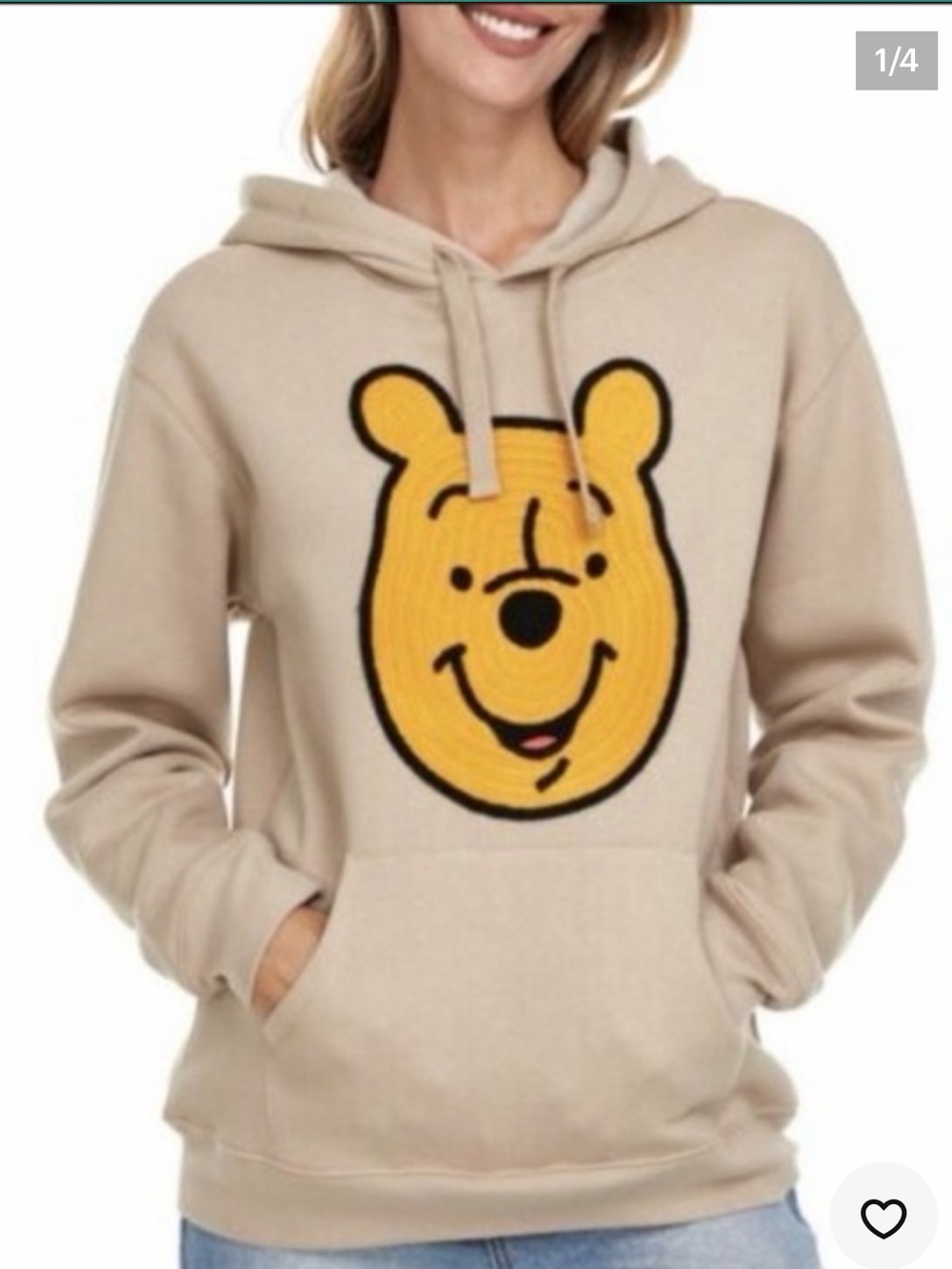 **NWT** Winnie-The-Pooh Graphic Hoodie Knit Pooh Face